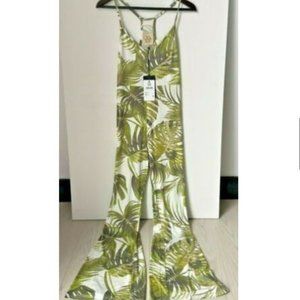 Chaser CW7766 Racerback Jumpsuit  Palms Print